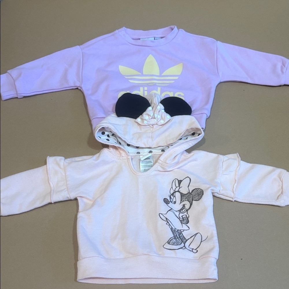 Set of two 3-6 month baby girl sweatshirts